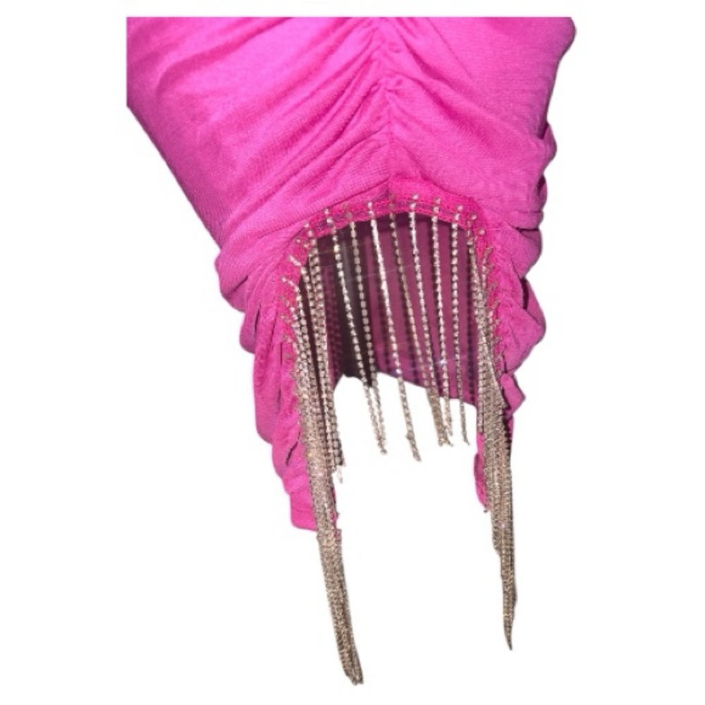 Forever 21 Fuchsia Ruched Rhinestone Mini Dress - Picture 8 of 8